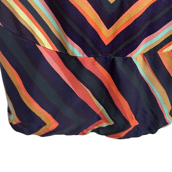 Anthropologie Runi Striped  Slip Dress ChevronMidi Crisscross Back Flowy Boho XS - Picture 10 of 13